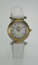 Relic Mujer Acero Inoxidable Plata Oro Cuero Blanco Cuarzo Batería Reloj - £19.50 GBP