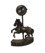 Timex Collectible 4&quot; Miniature Carousel Horse  Figurine Mini Desk Clock ... - £10.47 GBP