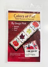 Color Of Fall Table Runner &amp; Placemat Pattern by Georgia Mate - $5.93