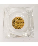 Vintage Glass Ashtray Lancaster Pa Klein Chocolate Co 50th Anniversary 1963 - $10.88