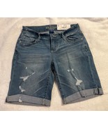 NWT Arizona Jean Co Wm. Juniors Sz 3 Denim Modest Bermuda Shorts Mild St... - $37.52 CAD