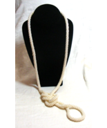 Vintage Cream Colored Seed Bead Opera Length Necklace 15-t - $39.59