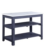 Enapay Kitchen Island, Marble Top Top &amp; Gray Finish - $1,385.14 CAD
