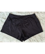 Swim Solutions Swimsuit Shorts Bottoms Size 24W Black Solid Built In Bri... - $752.67 MXN