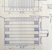 1951 Railroad Bangor Aroostook 3 x 4 Catch Basin Culvert Blueprint G3 DW... - $37.96