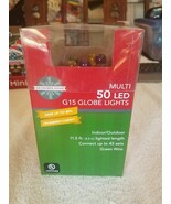 Multi 50 LED G15 Globe Lights indoor/outdoor 11.5 ft rare Vintage looking - $468.81 MXN