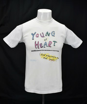 Vintage T Shirt Young at Heart Funny Tee Medium Made in USA - £25.77 GBP