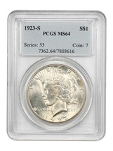 1923-S $1 PCGS MS64 - $381.94