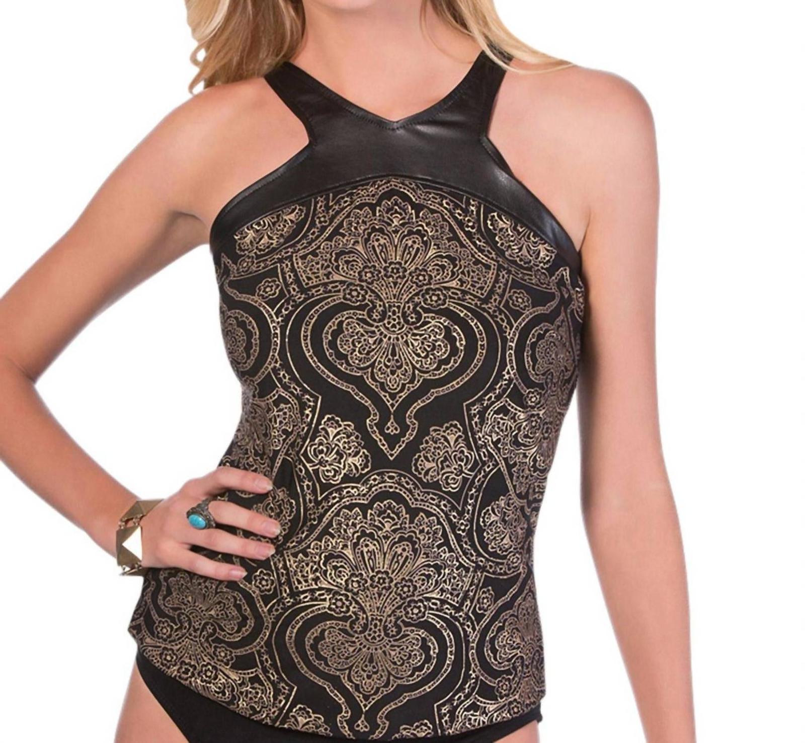 Magicsuit Bandana Clyde High Neck Tankini Top Size 10 - $78.21