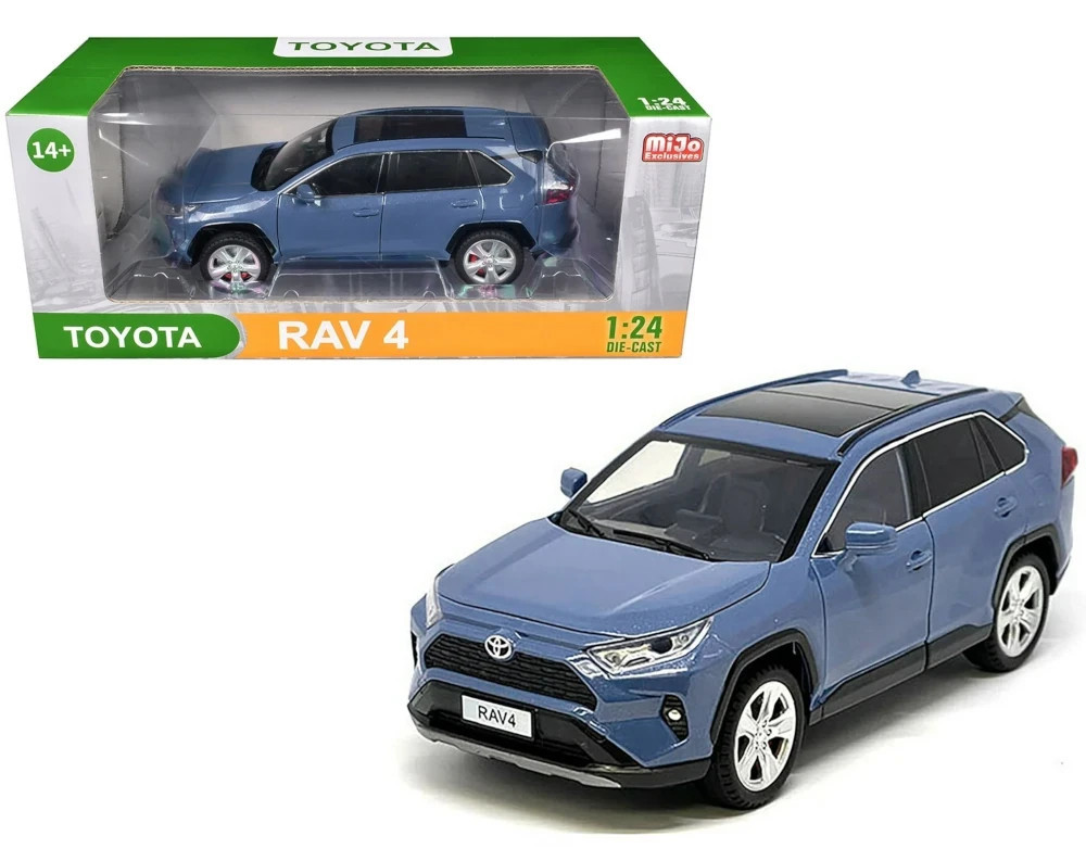 2019 Toyota RAV4 Rav4 Hybrid 1/24 Scale Diecast Model by MiJo - BLUE w/ BOX - $34.64