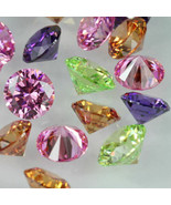 Cubic Zirconia Loose Gems Round Brilliant Cut 1.5MM-3MM 12 Colors Women&#39;... - £3.63 GBP+