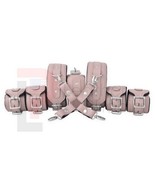 Thick Real Leather Wrist Ankle Thigh Cuffs &amp; Collar Restraint Set Black ... - €46,12 EUR