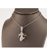 Gorgeous Mermaid with Accenting CZ Pendant/ Necklace In Sterling Silver,... - $1,831.83 MXN