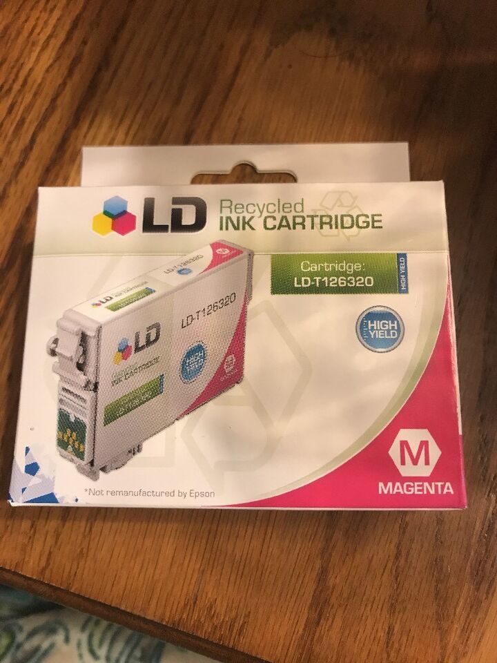 LD T126320 126 Reman Magenta Ink Cartridge for Epson Printer Ships N 24h - $9.88