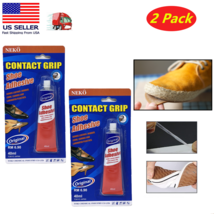 2x 40 ml Shoe Adhesive Glue for Leather Vinyl Rubber Cork Canvas Contact Grip - £7.87 GBP
