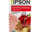 Tipson Organic Ashwagandha Pomegranate 25 Herbal Tea Bags Exp 09/26 - £11.82 GBP