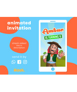 Zenon&#39;s Farm Video Invitation Animated, Zenon&#39;s Farm Digital Birthday In... - $13.00