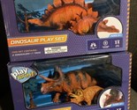 Play Right Triceratops &amp; Stegosaurus Dinosaur Play Set Age 3+ NEW - $17.82