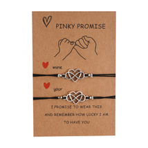 cmoonry Trendy Lovers&#39; Couple Jewelry Handmade Red/Black Rope Chain 8 Infinity C - £9.75 GBP