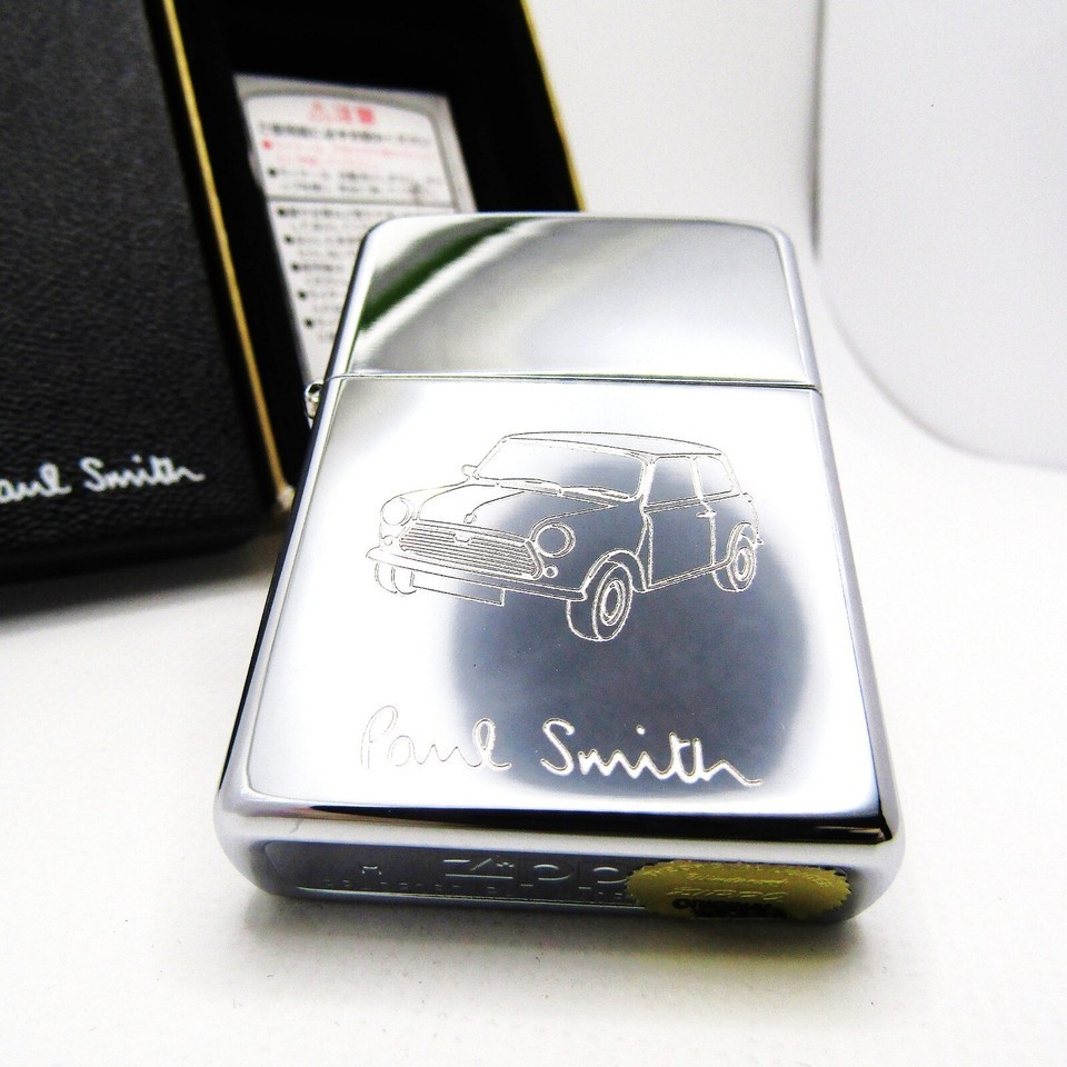 Paul Smith Mini Cooper Engraved Zippo Oil Lighter Mint Rare - $136.62