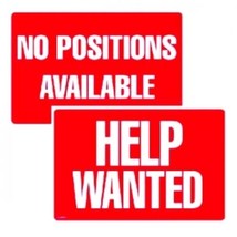 Help Wanted &amp; No Positions Available Window Door Employment Sign Cosco 098069 - £14.45 GBP