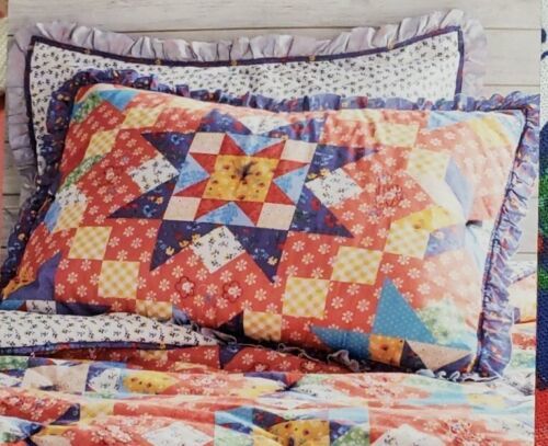 Primary image for Pioneer Woman Starlight Patchwork 2 Pack Standard Pillow Shams Size 20" x 26"