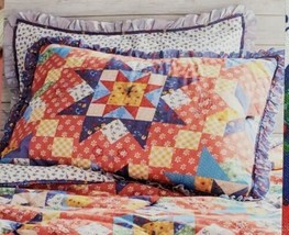 Pioneer Woman Starlight Patchwork 2 Pack Standard Pillow Shams Size 20&quot; x 26&quot; - £19.82 GBP