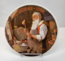Norman Rockwell 1984 Santa in His Workshop Plate Knowles Christmas #11 In Series - £6.31 GBP