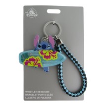 Disney Parks WDW Lilo &amp; Stitch Surfboard Wristlet Keychain Leather Rope ... - £15.69 GBP