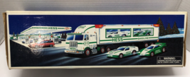 HESS 1997 Toy Truck and Racers Collectible Trailer NEW IN BOX Vintage - $33.88 CAD