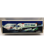 HESS 1997 Toy Truck and Racers Collectible Trailer NEW IN BOX Vintage - $33.94 CAD