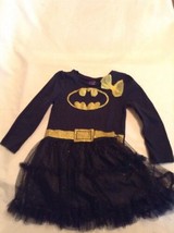 Batgirl costume DC Comics Batman dress Size 3T black metallic no cape  - $20.99
