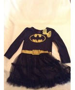Batgirl costume DC Comics Batman dress Size 3T black metallic no cape  - £16.60 GBP