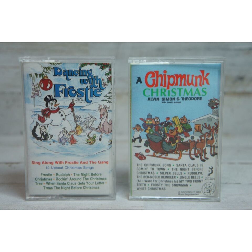 Primary image for Lot of Dancing with Frostie Frosty Snowman & A Chipmunk Christmas Cassette Tapes
