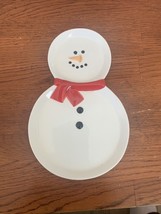 Department 56 Brand Snowman Snack Plate Christmas Holiday - $126.23 MXN