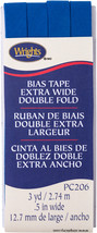 Wrights Double Fold Bias Tape .5&quot;X3yd-Snorkel Blue - £9.12 GBP