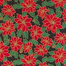 Carolina Creative Bandanna (Green Poinsettia) 22&quot; x 22&quot; Christmas Winter Holiday - £6.00 GBP