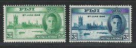 British Fiji 1945-46 Very Fine Mnh Stamps Scott # 137-138 Peace Issue - £0.86 GBP