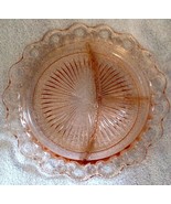 Hocking Pink Depression Glass Old Colony Lace Edge 10.5&quot; Grill Plate Vin... - £17.38 GBP