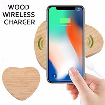 ⭐Qi Wireless Charger Slim Wood Pad Charging Mat For Iphone X 8 8 Plus Useful⭐ - £8.03 GBP