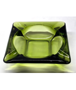 Vintage ANCHOR HOCKING Green Glass CIGAR Ashtray - 6 inch, 1970s Retro A... - $14.64