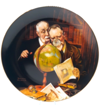 Newfound Worlds Norman Rockwell Plate Bradford Exchange 1989 Plate #1964D - £10.44 GBP