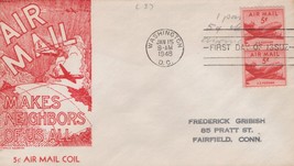 ZAYIX US C37-1 C. Anderson cachet Air Mail Makes Neighbors of Us USFM102023011 - £4.02 GBP