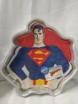 Vintage Wilton Cake Pan Superman Dc Comics Superhero 1977 Not Original Sticker - £11.73 GBP