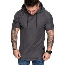 2022 T Shirt Men Short Sleeve Hooded Tshirts Summer Autumn wear Mens Clothing So - £90.55 GBP