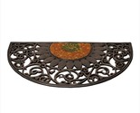Half Circle Rubber and Coir Doormat with Ornate Cutout Detailing 30&quot; x 1... - $38.60