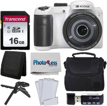 Kodak Pixpro Az255 Digital Camera (White) + Point &amp; Shoot Camera Case + 16Gb - £218.21 GBP