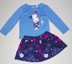 NWT Gymboree Toddler Girls Size 18-24 Months Puppy Dog Tee Skirt NEW - £15.84 GBP