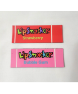 Vtg Lip Smacker Magnets Pink Bubble Gum + Red Strawberry 2.5 x .75" Bubb... - €16,45 EUR