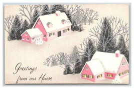 Christmas Greetings Winter Cabins Prison Mail DB Postcard Y9 - £3.92 GBP